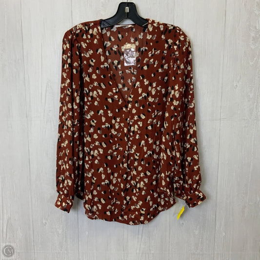 Top Long Sleeve By Lush In Floral Print, Size: M