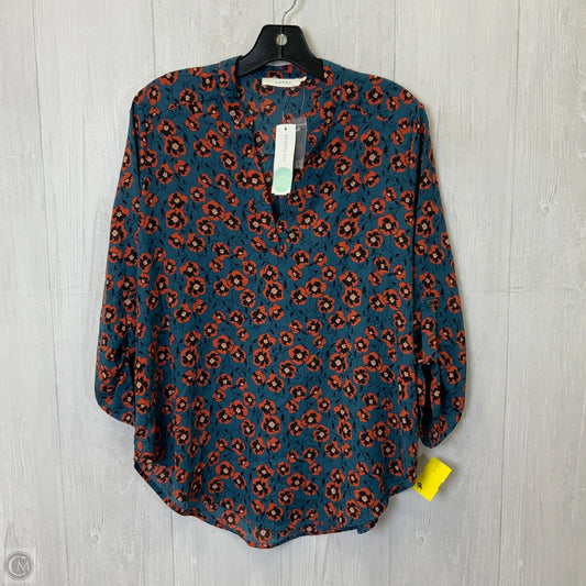 Top 3/4 Sleeve By Lush In Floral Print, Size: M