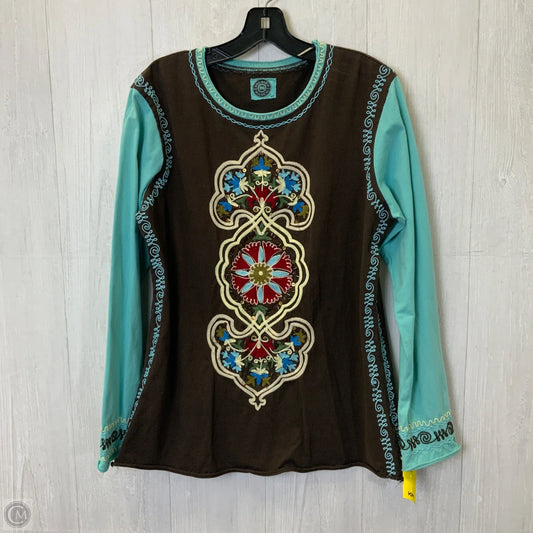 Top Long Sleeve By Double D Ranch In Multi-colored, Size: 2x