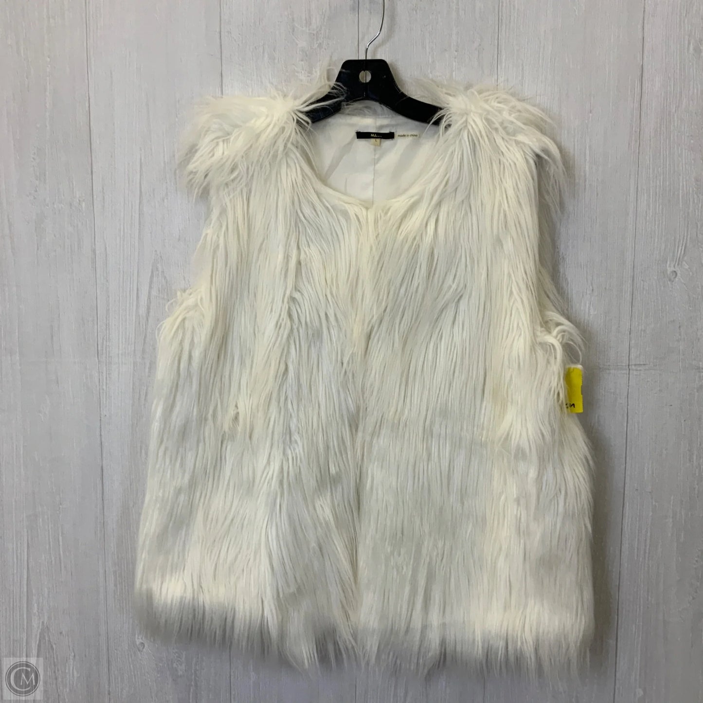 Vest Faux Fur & Sherpa By Milano In Cream, Size: L