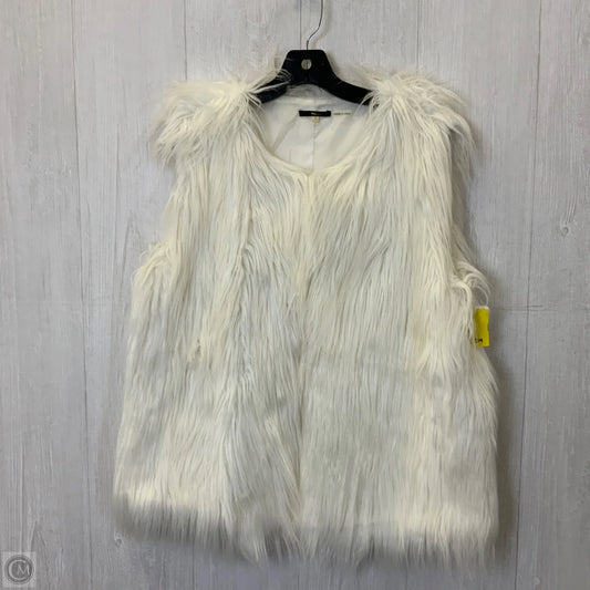 Vest Faux Fur & Sherpa By Milano In Cream, Size: L