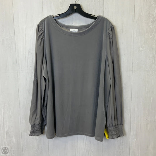 Top Long Sleeve By J. Jill In Grey, Size: 2x