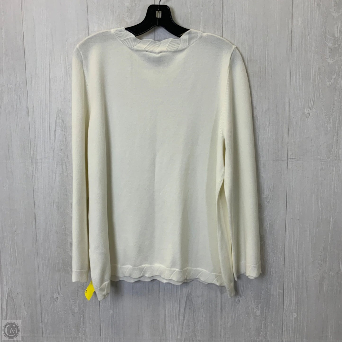 Top Long Sleeve By Chicos In Cream, Size: Xl
