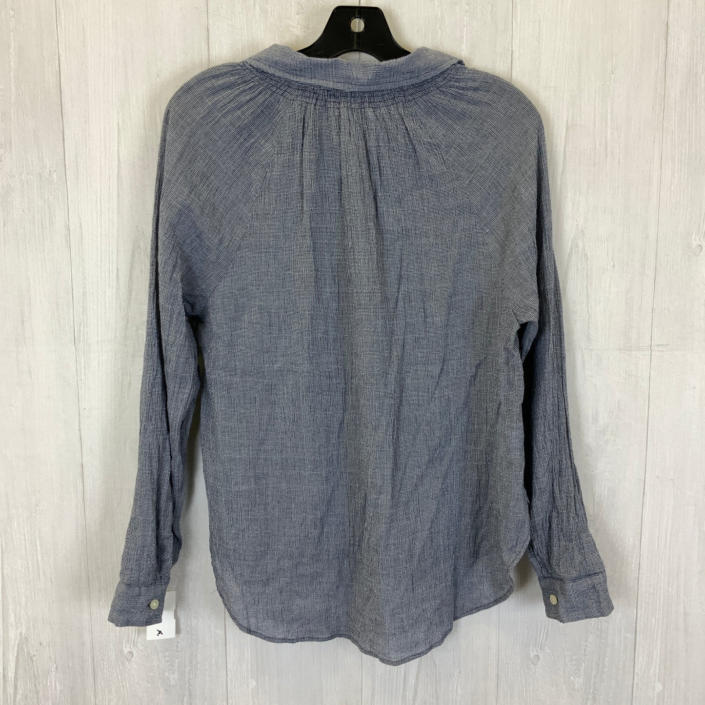 Top Long Sleeve By Loft In Blue & White, Size: S