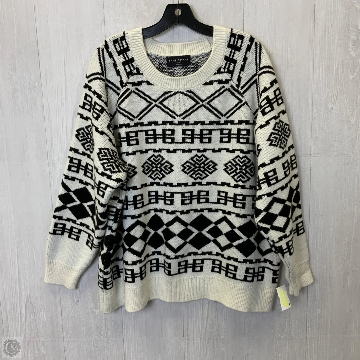 Sweater By Lane Bryant In Black & White, Size: 4x