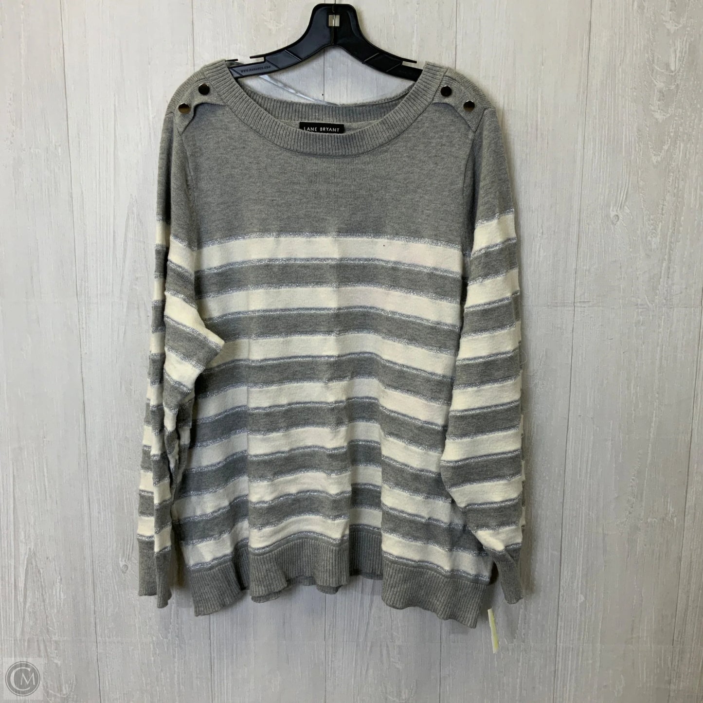 Sweater By Lane Bryant In Striped Pattern, Size: 3x