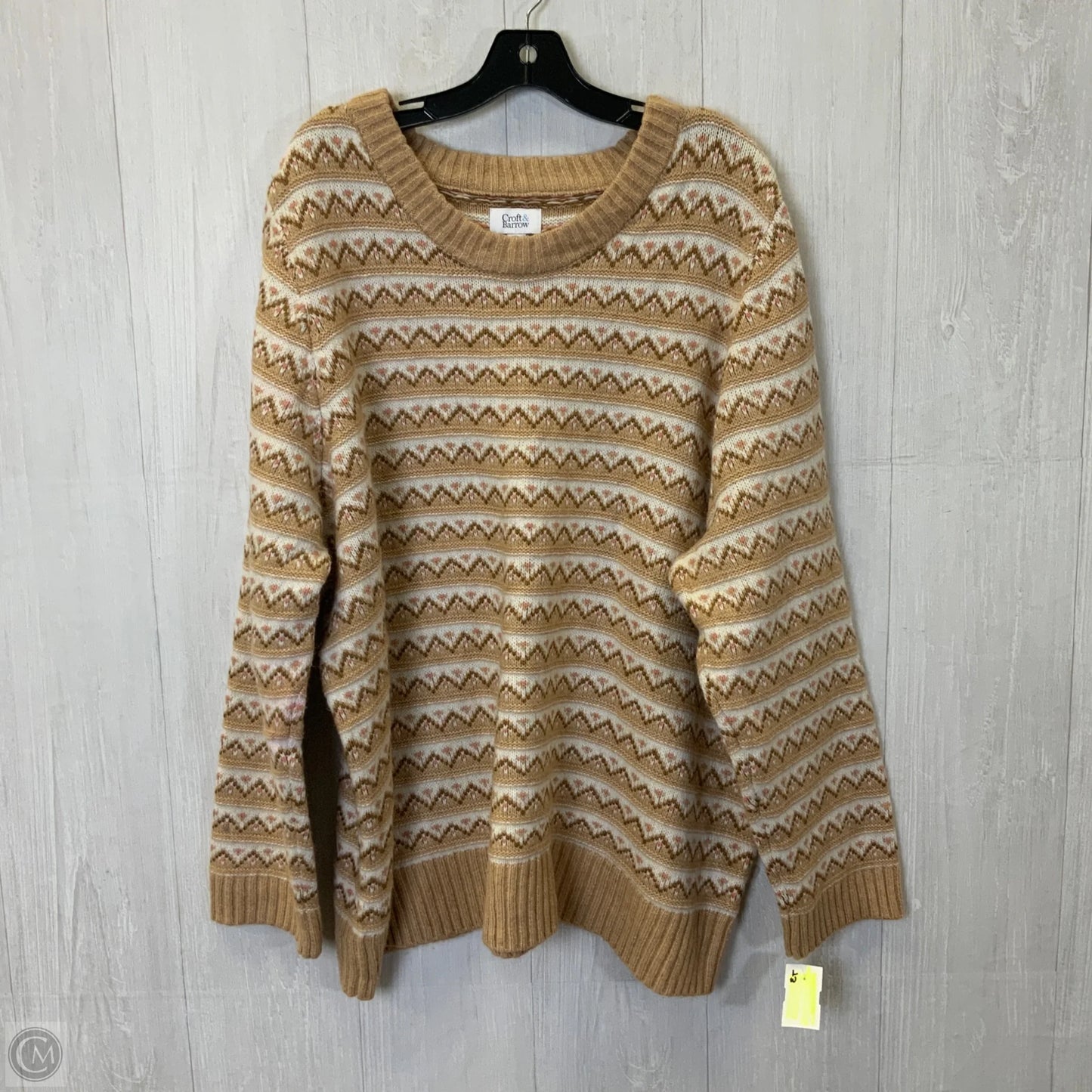 Sweater By Croft And Barrow In Striped Pattern, Size: 3x