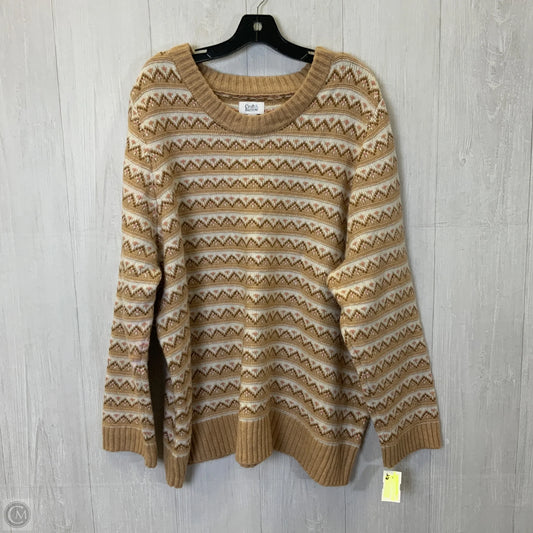 Sweater By Croft And Barrow In Striped Pattern, Size: 3x