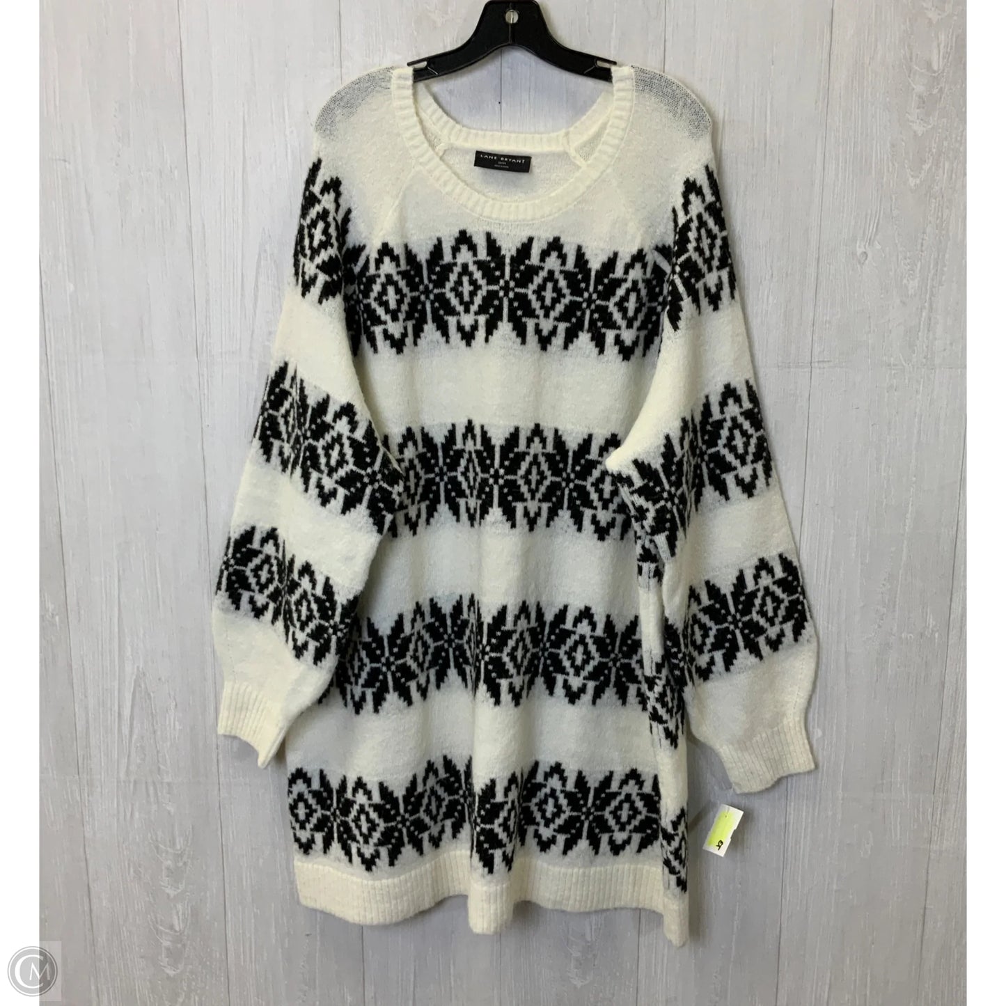 Sweater By Lane Bryant In Black & White, Size: 3x