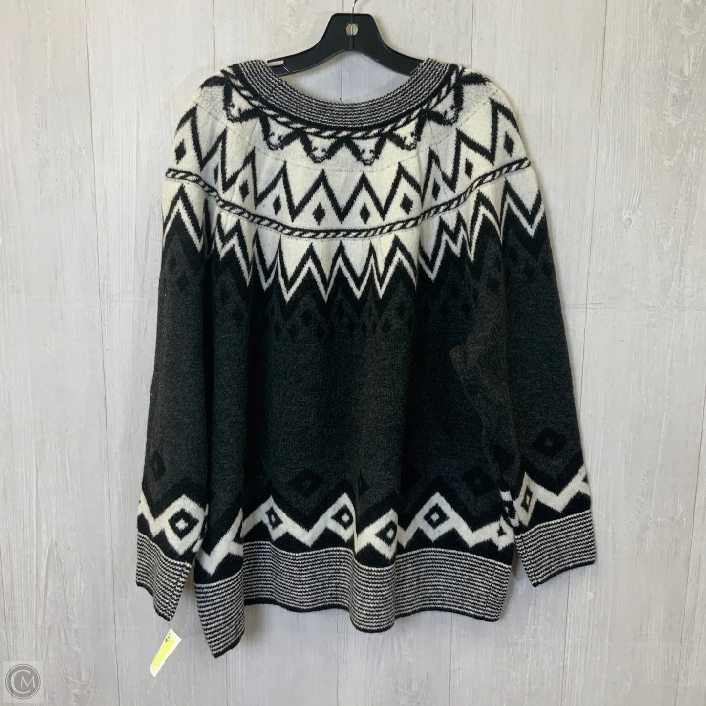 Sweater By Lane Bryant In Cream & Grey, Size: 4x