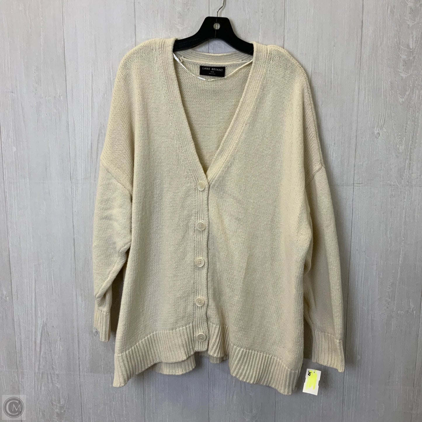 Sweater Cardigan By Lane Bryant In Cream, Size: 4x