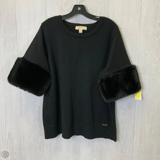 Sweater Short Sleeve By Michael By Michael Kors In Black, Size: Xl