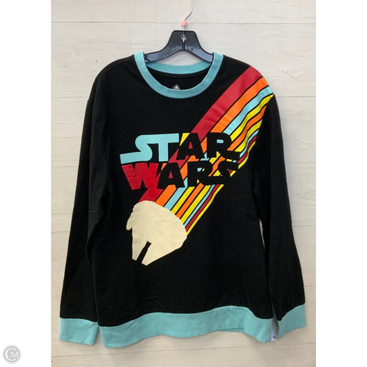 Sweatshirt Crewneck By Disney In Black & Blue, Size: L
