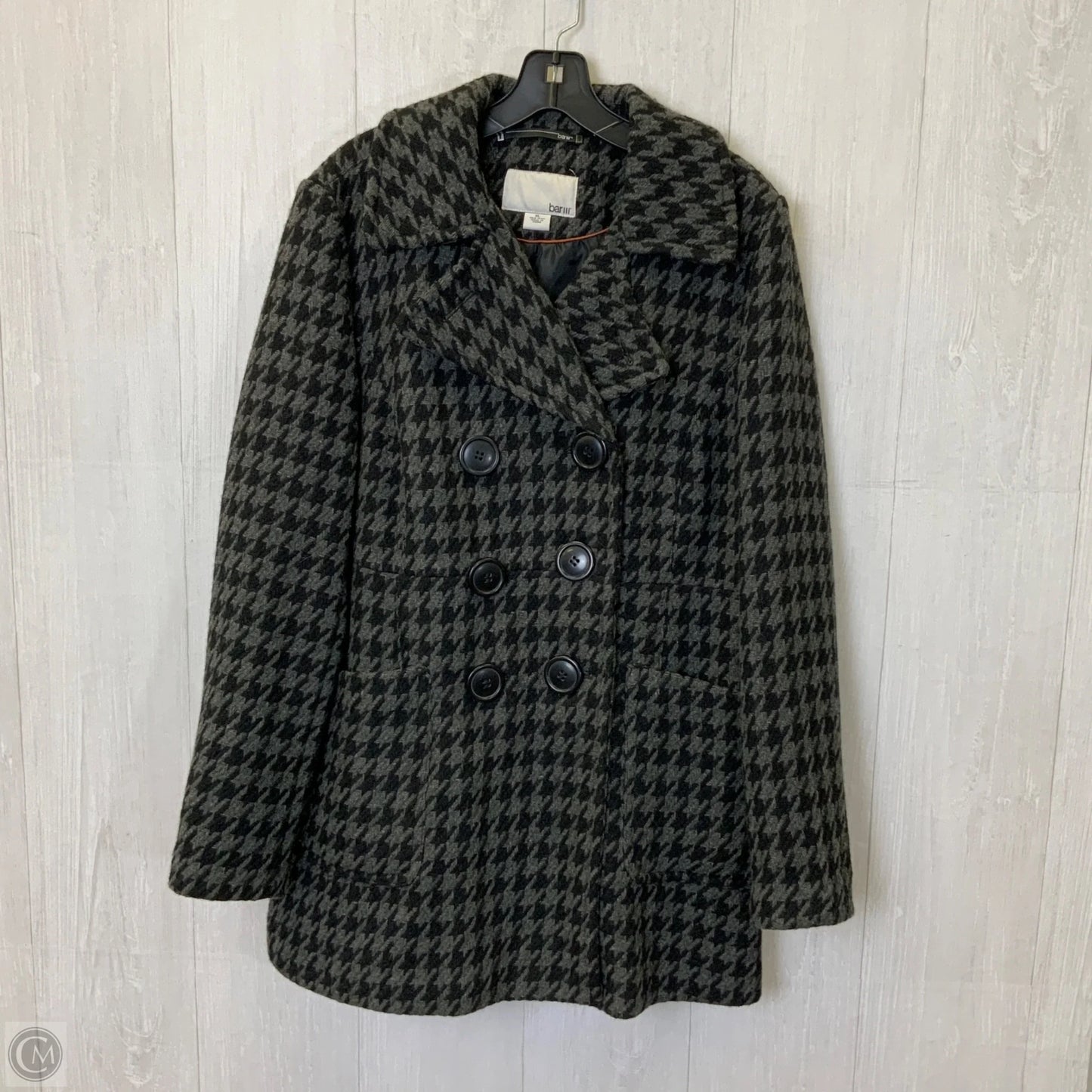 Coat Peacoat By Bar Iii In Black & Grey, Size: Xl