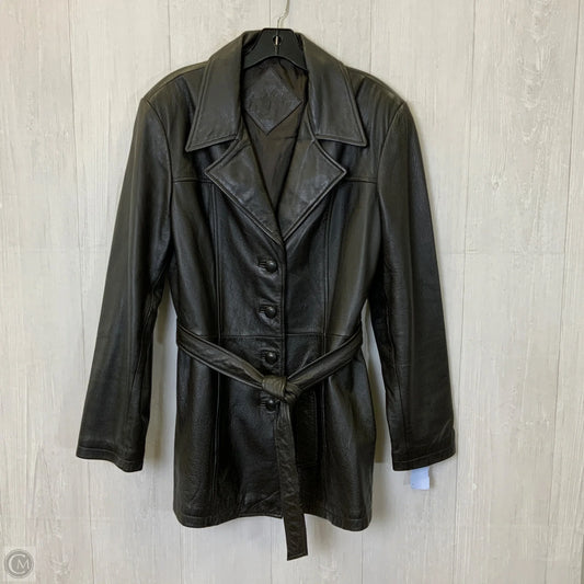 Jacket Leather By Jacqueline Ferrar In Brown, Size: L