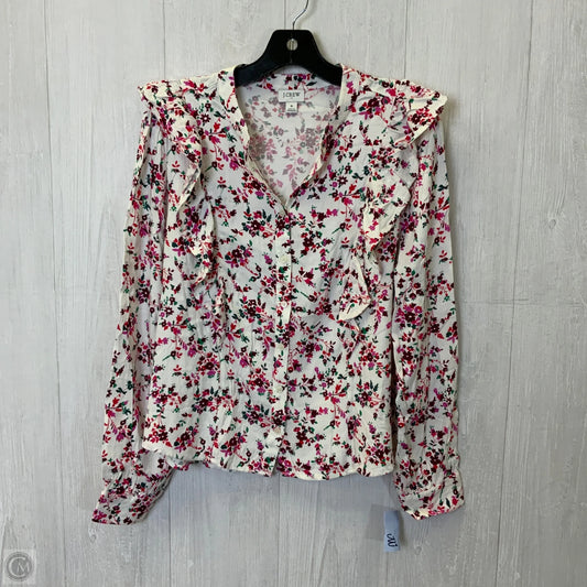 Blouse Long Sleeve By J. Crew In Multi-colored, Size: S