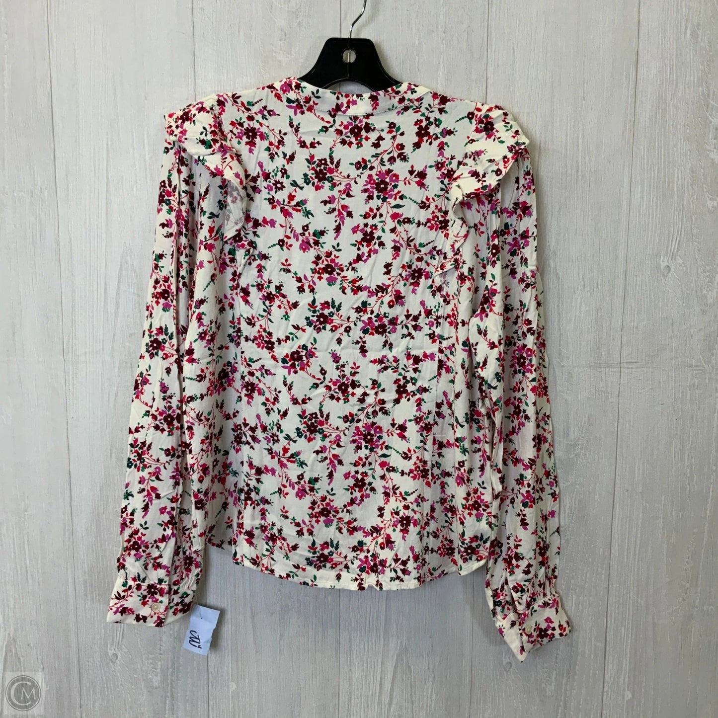 Blouse Long Sleeve By J. Crew In Multi-colored, Size: S