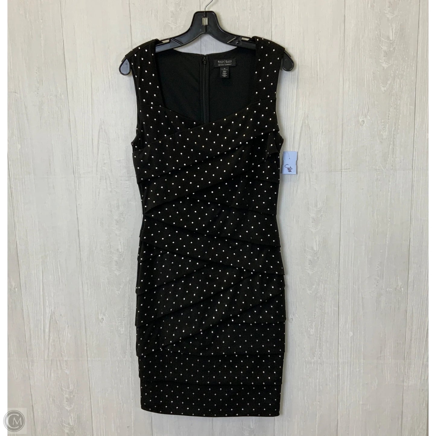 Dress Party Midi By White House Black Market In Black & Silver, Size: S