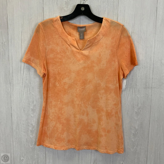 Top Short Sleeve By Chicos In Orange, Size: S