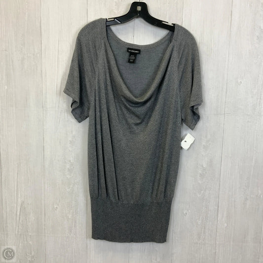 Top Short Sleeve By Lane Bryant In Grey & Silver, Size: 3x