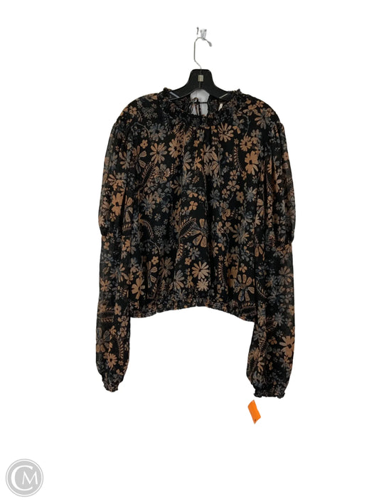 Top Long Sleeve By Free People In Black, Size: L