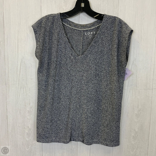 Top Short Sleeve By Loft In Navy, Size: Xs