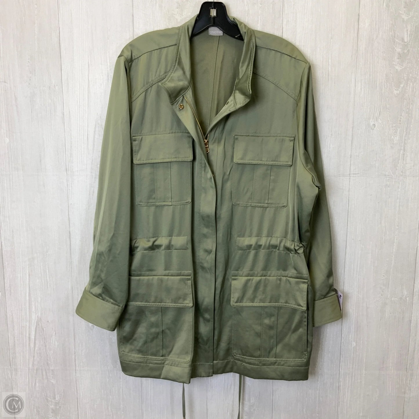Jacket Other By Chicos In Green, Size: 2x