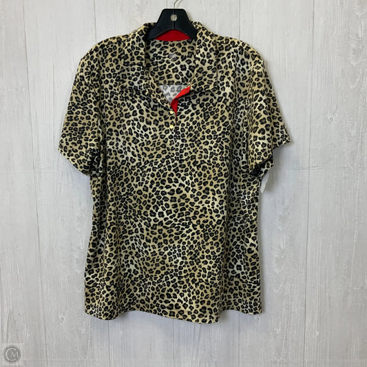 Top Short Sleeve By Clothes Mentor In Animal Print, Size: 2x