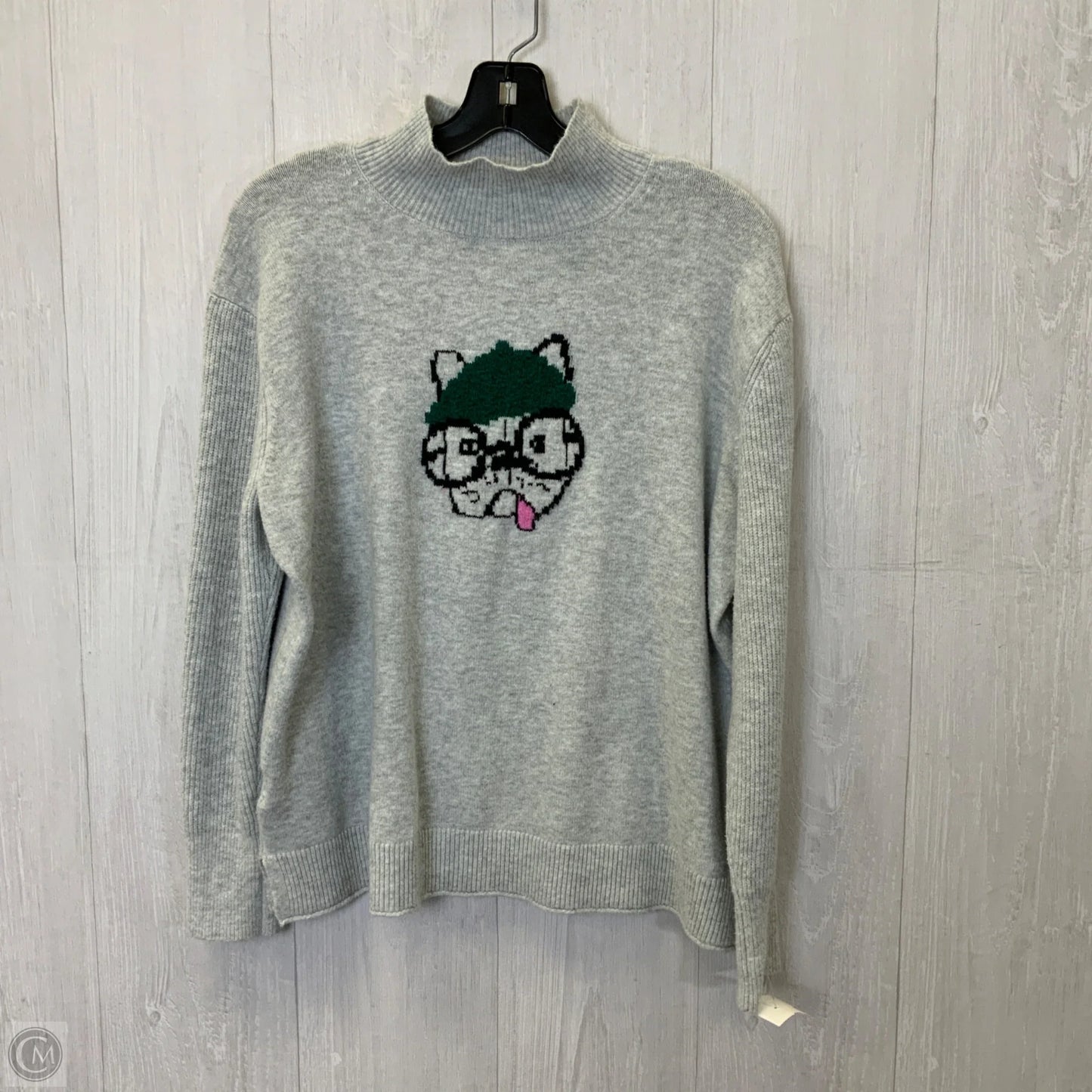 Top Long Sleeve By Loft In Grey, Size: L