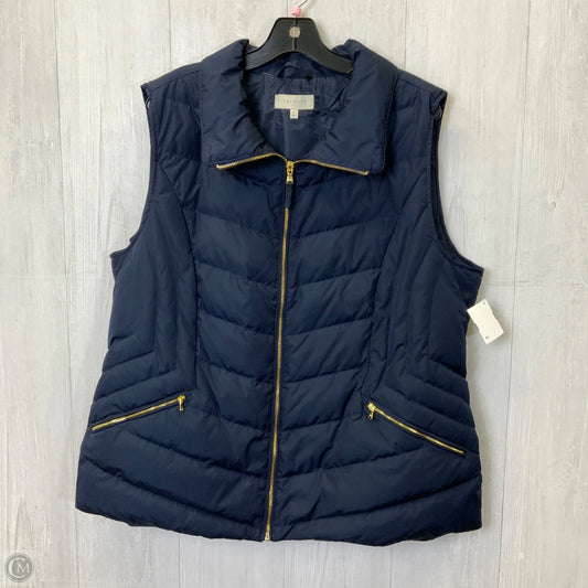 Vest Puffer & Quilted By Talbots In Navy, Size: Xl