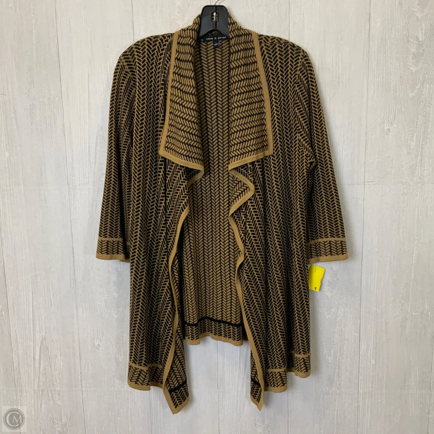 Cardigan By Cable And Gauge In Black & Cream, Size: L