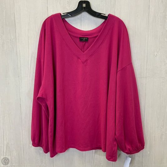 Top Long Sleeve By Lane Bryant In Pink, Size: 4x