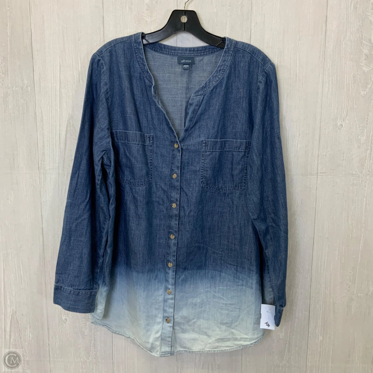 Top Long Sleeve By J. Jill In Blue, Size: L