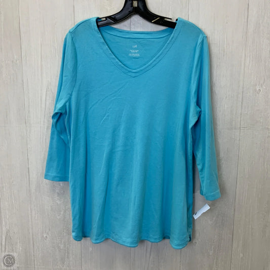 Top Long Sleeve By J. Jill In Blue, Size: L