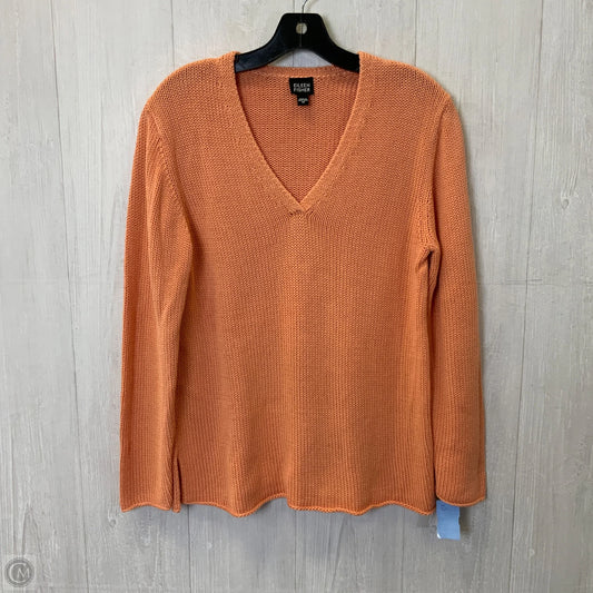 Sweater By Eileen Fisher In Coral, Size: M