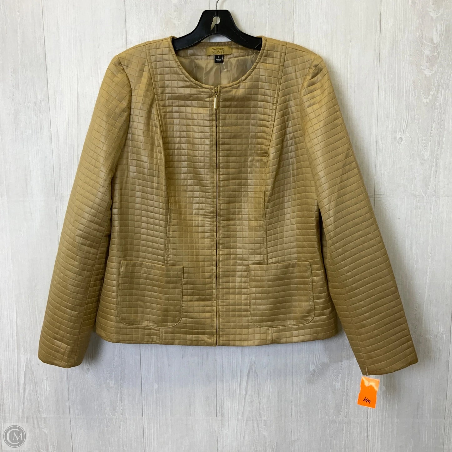 Jacket Other By Valerie Stevens In Gold, Size: L