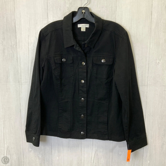 Jacket Denim By Christopher And Banks In Black Denim, Size: L