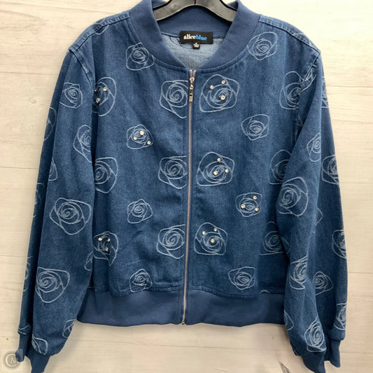 Jacket Denim By Alice Blue In Blue Denim, Size: Xl