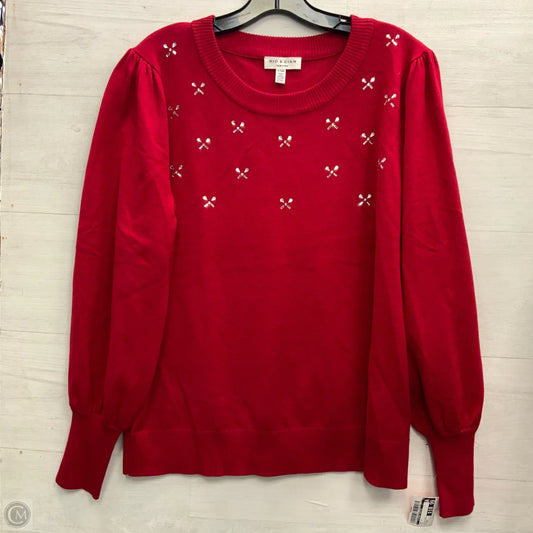 Top Long Sleeve By Clothes Mentor In Red, Size: Xl