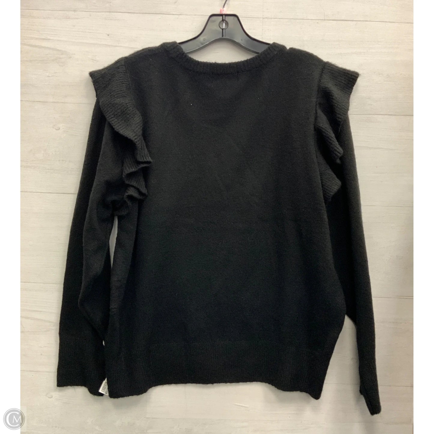 Top Long Sleeve Designer By Karl Lagerfeld In Black, Size: Xl