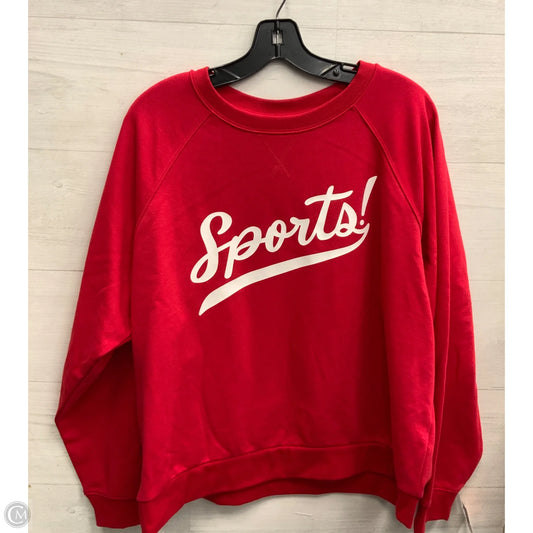 Top Long Sleeve By Lc Lauren Conrad In Red, Size: Xl
