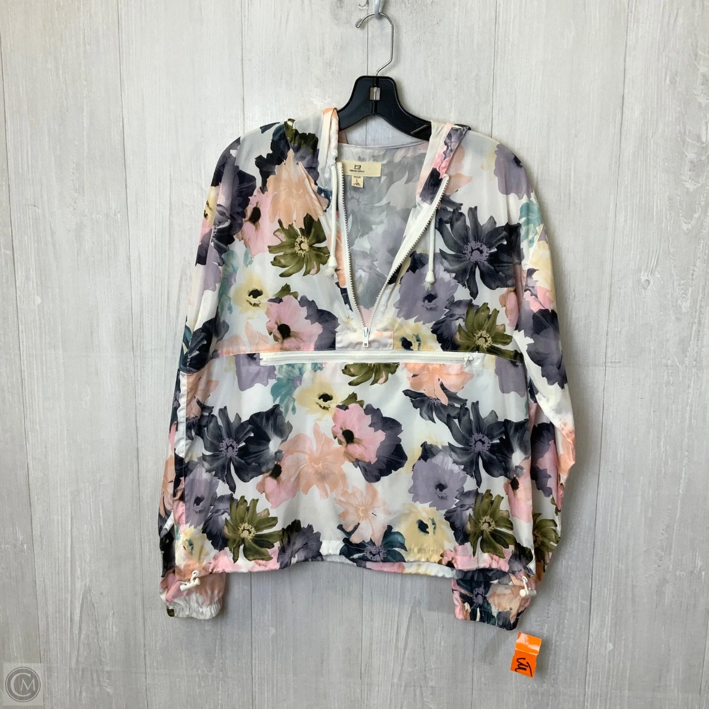 Jacket Windbreaker By Thread And Supply In White, Size: M