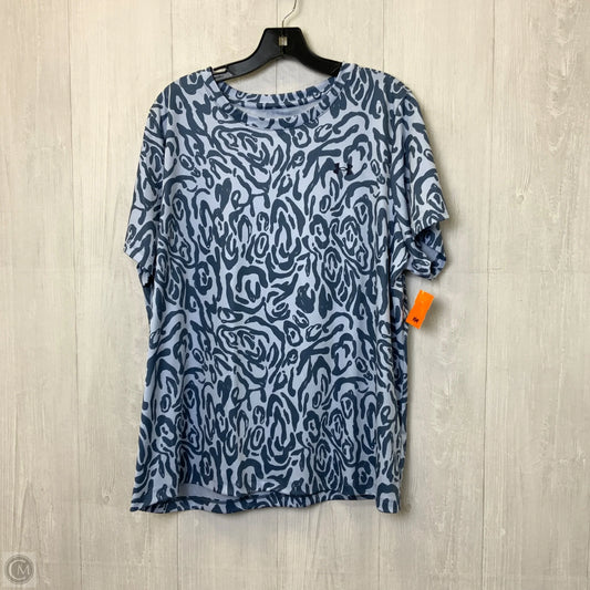 Athletic Top Short Sleeve By Under Armour In Blue, Size: 1x