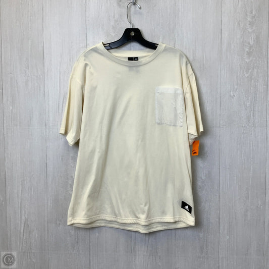 Top Short Sleeve By Adidas In Cream, Size: L