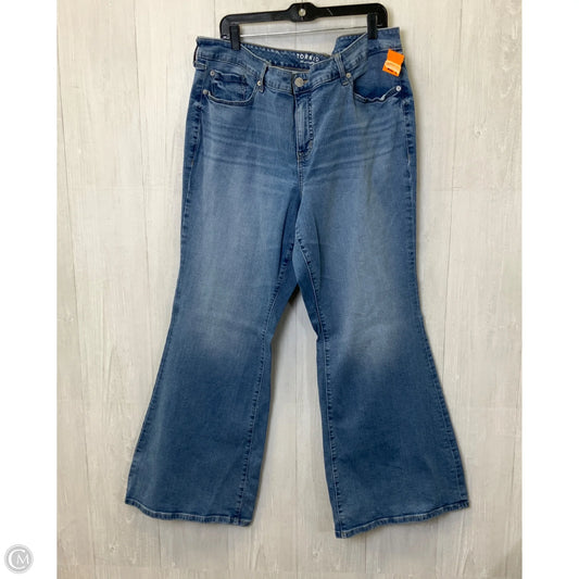 Jeans Wide Leg By Torrid In Blue Denim, Size: 22