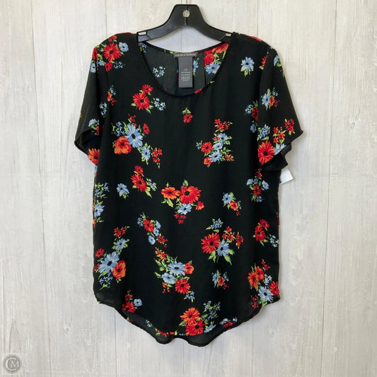 Top Short Sleeve By Chelsea And Theodore In Black, Size: L