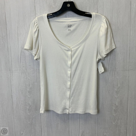 Top Short Sleeve Basic By Gap In White, Size: M
