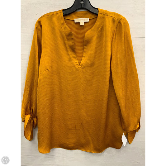 Top Long Sleeve Designer By Michael Kors In Orange, Size: M