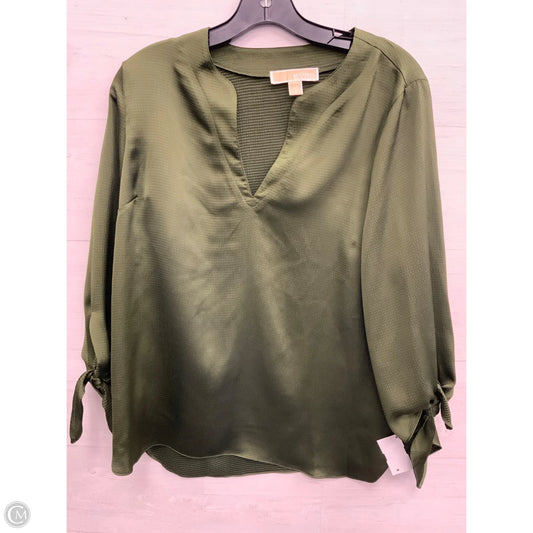 Top Long Sleeve Designer By Michael Kors In Green, Size: M