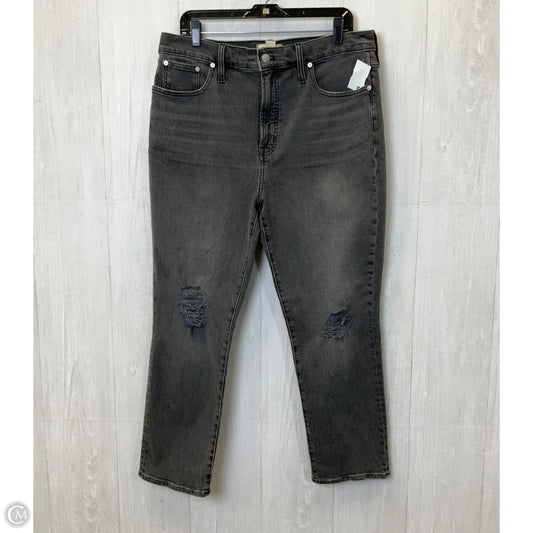 Jeans Straight By Madewell In Black, Size: 14